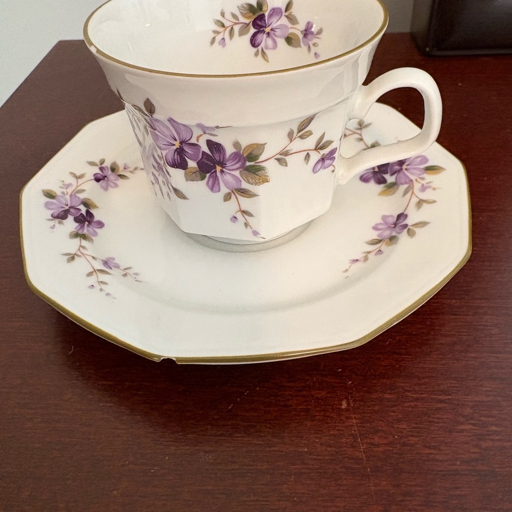 Floral Teacup and Saucer Set
